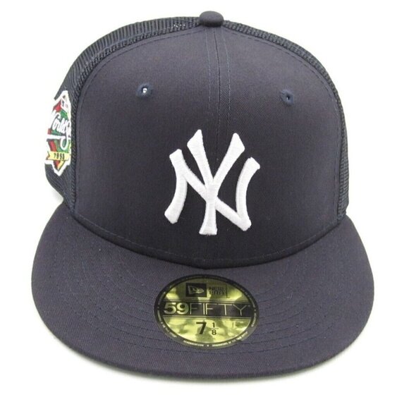 New Era 59Ffifty W. Series 1999 New York Yankees Mesh Trucker Fit Hat Sz 7 1/8 - Picture 1 of 8